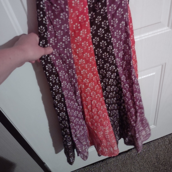 Free People BOHO Pink Purple Multi-Color Floral Beaded Dress 8 - Picture 6 of 14